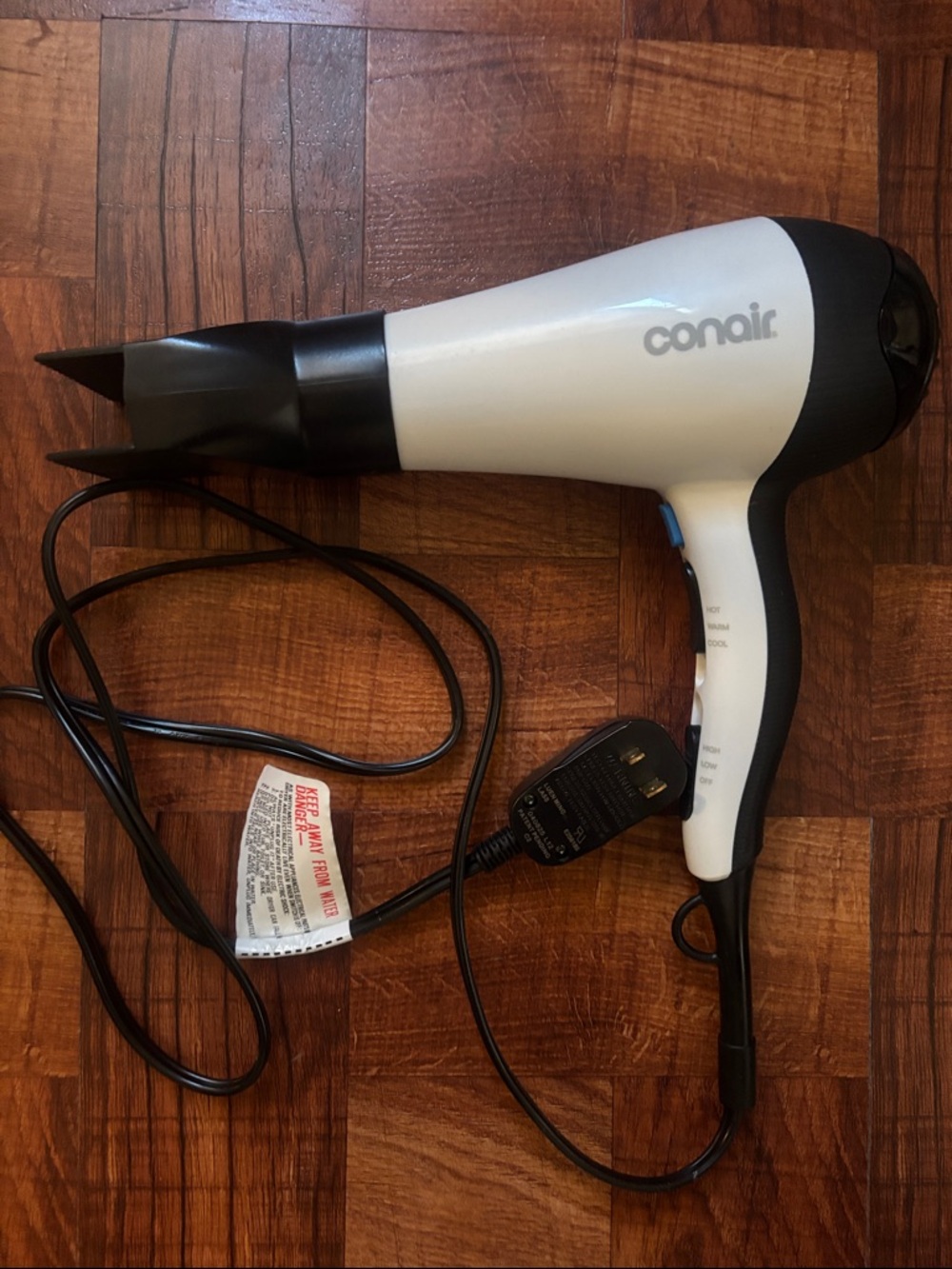 Conair White & Black Professional Hair Dryer